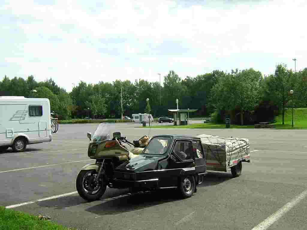 Our sidecar and trailer, click to enlarge